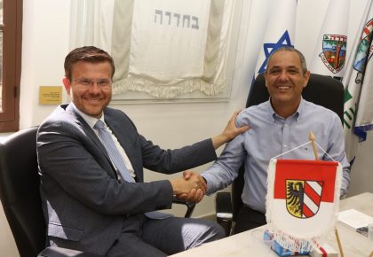Nürnbergs Oberbürgermeister Marcus König zu Besuch in Israel und der Partnerstadt Hadera