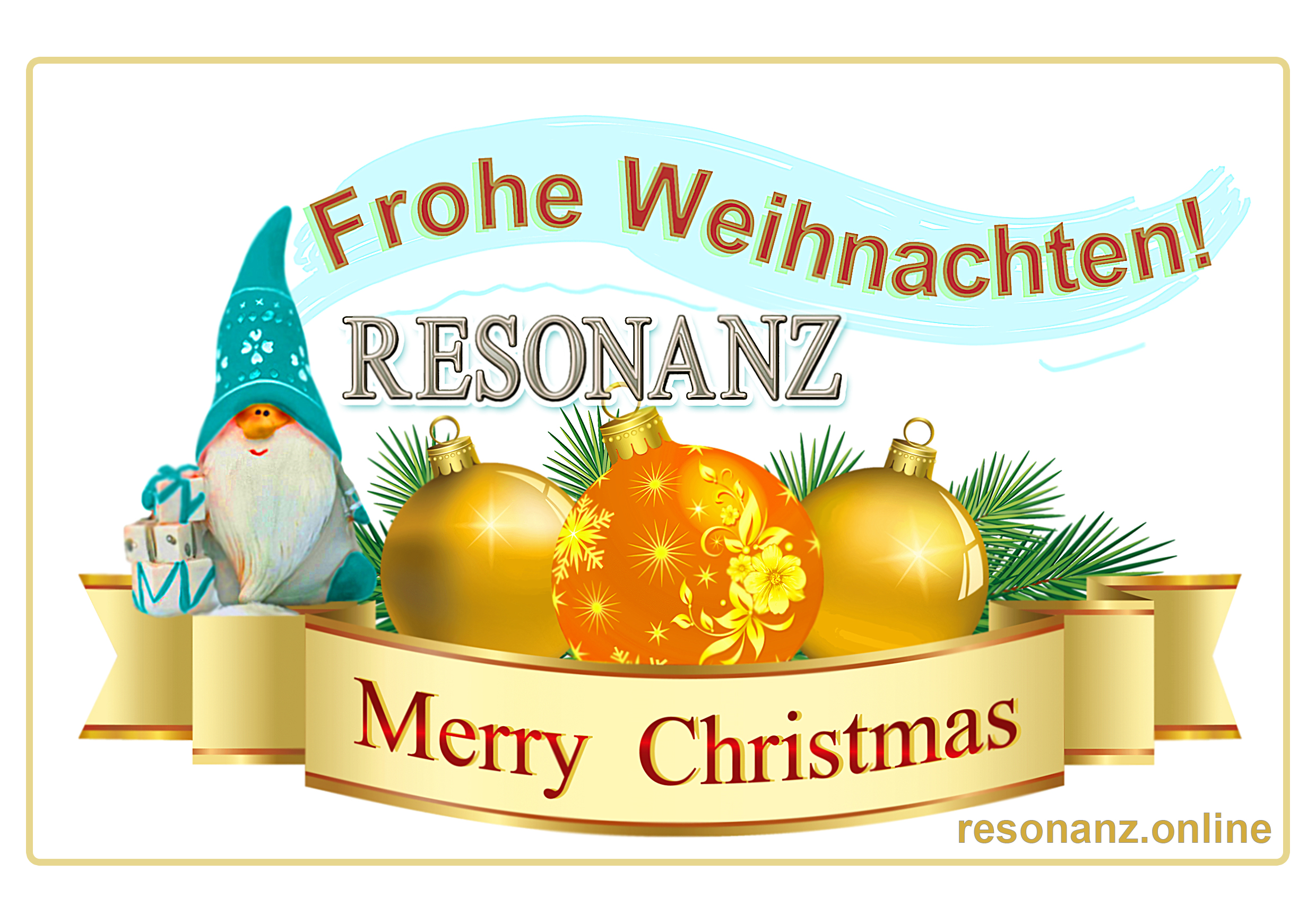Die RESONANZ-Redaktion wünscht frohe Weihnachten und einen guten Rutsch in ein gesundes und friedliches 2023